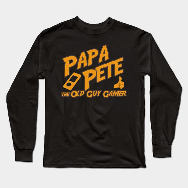 Papa Pete Text Logo #3 Long Sleeve T-Shirt by PapaPete